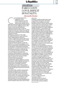 repubblica denatalità natalidad deficit