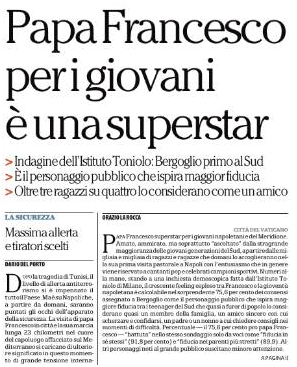 Per i giovani del Sud Papa Francesco è una superstar LA REPUBBLICA