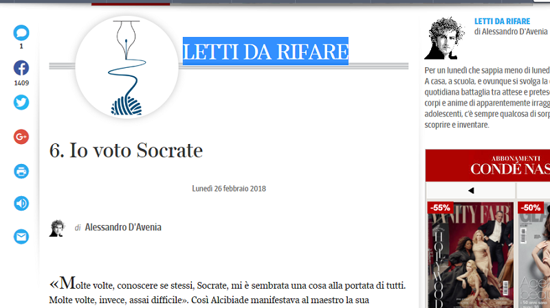 Io voto Socrate CORRIERE.IT