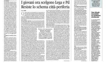 I giovani ora scelgono Lega e Pd Resiste lo schema città-periferia AVVENIRE