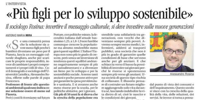 Più figli per lo sviluppo sostenibile AVVENIRE