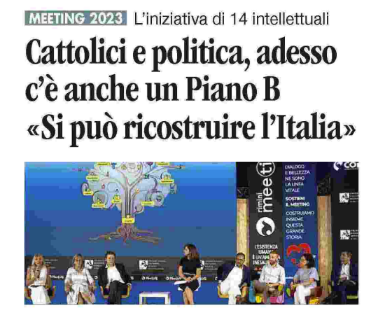 Cattolici e politica. Adesso c’è un piano B AVVENIRE 